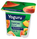 Изображение товара Йогурт густой Yoguru Персик 2,5% Беларусь, 125 г