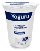 Изображение товара Йогурт густой Yoguru с бифидобактериями без добавления сахара 1,5% Беларусь, 310 г