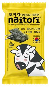 Изображение товара Чипсы Naitori нори из обжареных морских с соусом Том Ям, 3 г