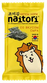 Изображение товара Чипсы Naitori нори из обжареных морских со вкусом сыра, 3 г