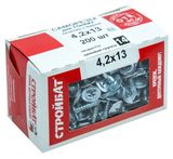 Изображение товара Саморезы «СТРОЙБАТ» для тонких пластин с буром 4,2х13, 200 шт