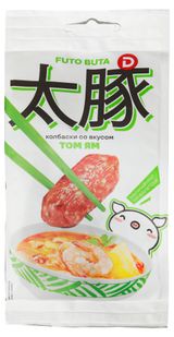 Изображение товара Колбаски сырокопченые Futo Buta со вкусом Том Ям, 50 г
