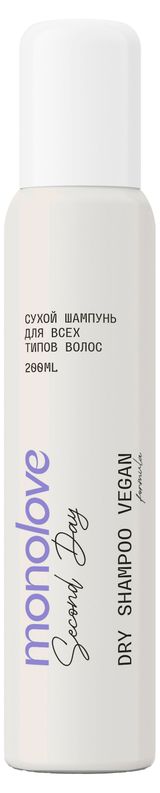 Изображение товара Сухой шампунь для волос MonoLove Vegan, 200 мл