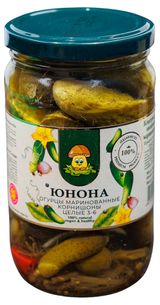 Изображение товара Огурцы «Юнона» маринованные корнишоны, 370 г