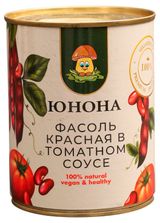 Изображение товара Фасоль красная «Юнона» в томатном соусе, 360 г
