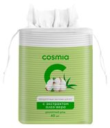 Изображение товара Ватные диски Cosmia квадратные с экстрактом алоэ-вера, 40 шт