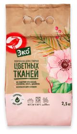 Изображение товара Стиральный порошок АШАН Красная птица Эко для цветного белья,2,5 кг
