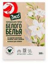 Изображение товара Стиральный порошок АШАН Красная птица Эко для белого белья, 500 г