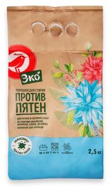 Изображение товара Стиральный порошок АШАН Красная птица Эко Против пятен для белого белья, 2,5 кг