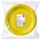 Изображение товара Тарелки одноразовые бумажные Actuel желтые 18 см, 10 шт