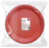Изображение товара Тарелки одноразовые бумажные Actuel красные 23 см, 10 шт