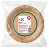 Изображение товара Тарелки одноразовые бумажные Actuel Цветы 18 см,10 шт