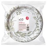 Изображение товара Тарелки одноразовые бумажные Actuel Сухоцветы, 23 см х 10 шт