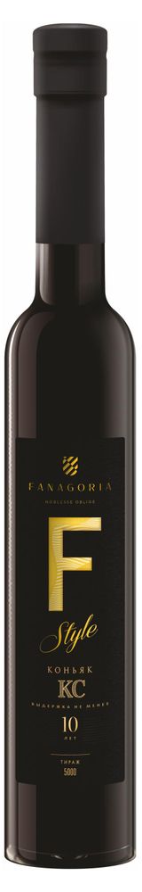 Изображение товара Коньяк Fanagoria F-Style марочный старый 10 лет Россия, 0,375 л