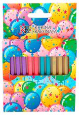 Изображение товара Свечи для торта Kukina Raffinata Цветное пламя с подставками, 10 шт