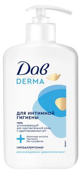 Изображение товара Гель для интимной гигиены «Дав» Derma успокаивающий для чувствительной кожи, 280 мл