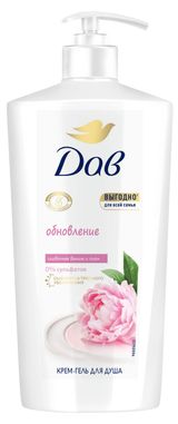 Изображение товара Крем-гель для душа «Дав» Сливочная ваниль и пион, 610 мл
