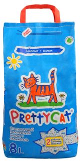 Изображение товара Наполнитель для кошачьего туалета PrettyCat Naturel впитывающий цеолит + силикагель без аромата, 8 л