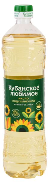 Изображение товара Масло подсолнечное «Кубанское любимое» рафинированное, 800 мл