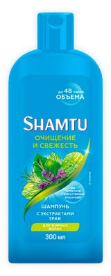 Изображение товара Шампунь Shamtu Глубокое Очищение и Свежесть, 300 мл