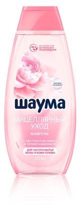 Изображение товара Шампунь для волос «Шаума» Мицеллярный уход для частого мытья волос и кожи головы, 370 мл