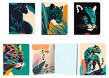 Изображение товара Тетрадь Academy Style Дикие кошки в клетку А5 48 л, 1 шт в ассортименте