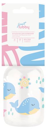 Изображение товара Бутылочка для кормления Lubby Just силиконовая с 0 мес., 125 мл в ассортименте