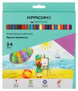 Изображение товара Карандаши цветные «Красин» Яркие моменты, 24 цвета