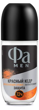 Изображение товара Дезодорант-антиперспирант роликовый «Фа» Men Red Cedarwood Красный кедр, 50 мл