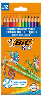 Изображение товара Набор цветных карандашей BIC Kids Evolution Illusion, 12 цветов