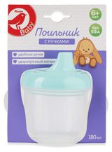 Изображение товара Поильник детский АШАН Красная птица с ручками с 6 мес., 180 мл