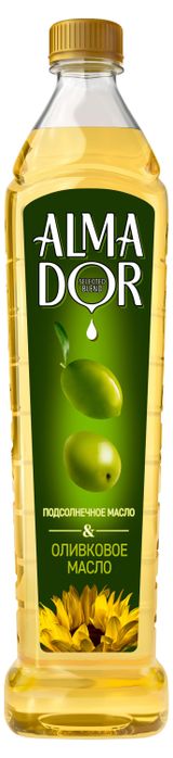 Изображение товара Масло подсолнечное Almador с оливковым, 750 мл