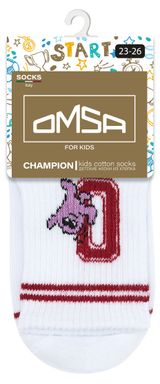 Изображение товара Носки детские Omsa kids Calzino с буквами на резинке Bianco, р. 35-38