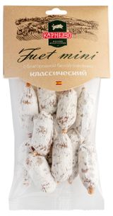 Изображение товара Колбаски мини сыровяленая «Карнеззо» Фуэт Классический мини с благородной белой плесенью, 120 г