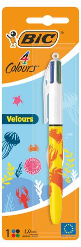 Изображение товара Ручка шариковая BIC 4 Colours Velours 1 мм, 1 шт в ассортименте
