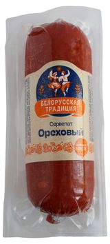 Изображение товара Колбаса варено-копченая «Белорусская традиция» Сервелат Ореховый Беларусь, 300 г
