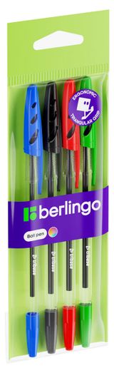 Изображение товара Набор шариковых ручек Berlingo 4 цвета, 4 шт