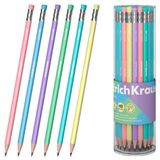 Изображение товара Карандаш чернографитный ErichKrause Pastel с ластиком HB, 1 шт в ассортименте