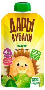Изображение товара Пюре фруктовое «Дары Кубани» яблоко с 4 мес., 90 мл