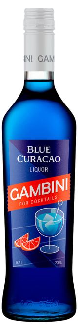 Изображение товара Ликер десертный Gambini Blue Curacao Россия, 0,7 л