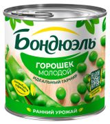 Изображение товара Горошек зеленый «Бондюэль» молодой, 400 г