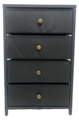 Изображение товара Комод с 4 ящиками текстиль черный, 40х30х62 см