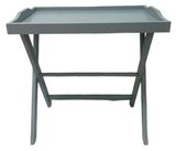Изображение товара Столик деревянный складной с подносом серый, 58x38x58 см