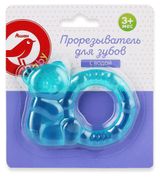 Изображение товара Прорезыватель для зубов АШАН Красная птица с водой 3+ мес., 1 шт