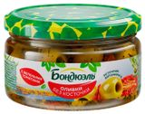 Изображение товара Оливки «Бондюэль» с вялеными томатами без косточки, 200 г