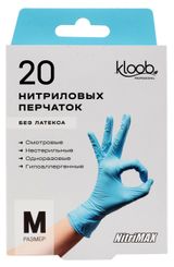 Изображение товара Перчатки нитриловые Kloob M, 20 шт