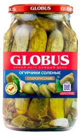 Изображение товара Огурчики соленые GLOBUS Старорусские, 950 мл