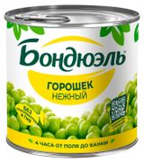 Изображение товара Горошек зеленый «Бондюэль», 400 г