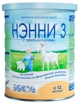 Изображение товара Смесь молочная сухая «Нэнни» 3 с пребиотиками с 12 мес., 800 г