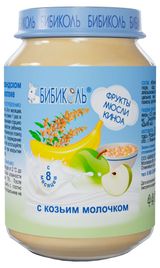 Изображение товара Пюре «Бибиколь» с козьем молочком Фрукты с мюсли киноа с 8 мес., 150 г